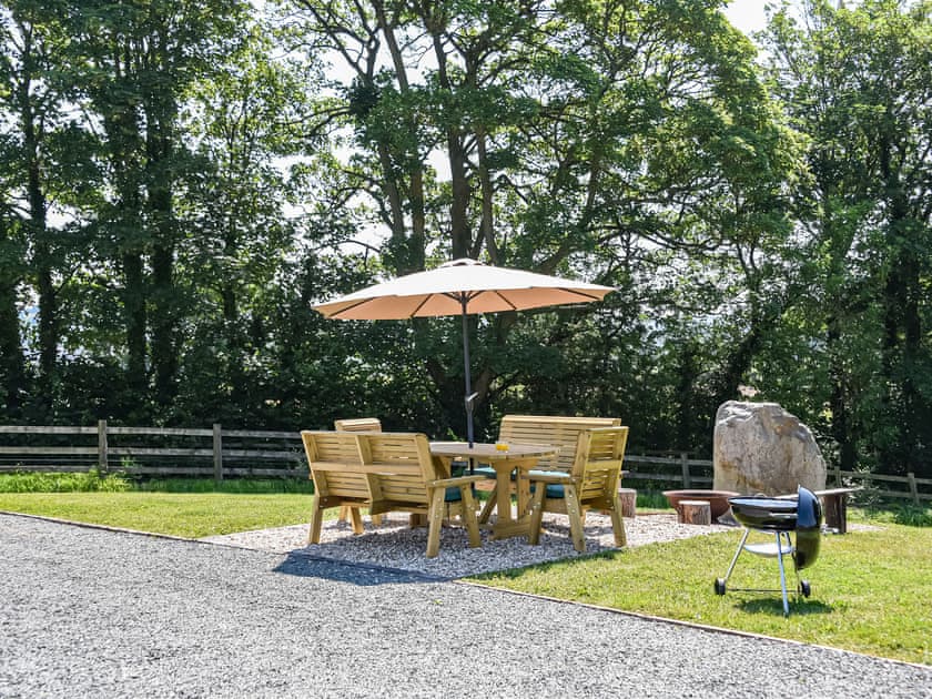 Children’s play area in the garden | Maen Llwyd, Llanyre, near Llandrindod Wells