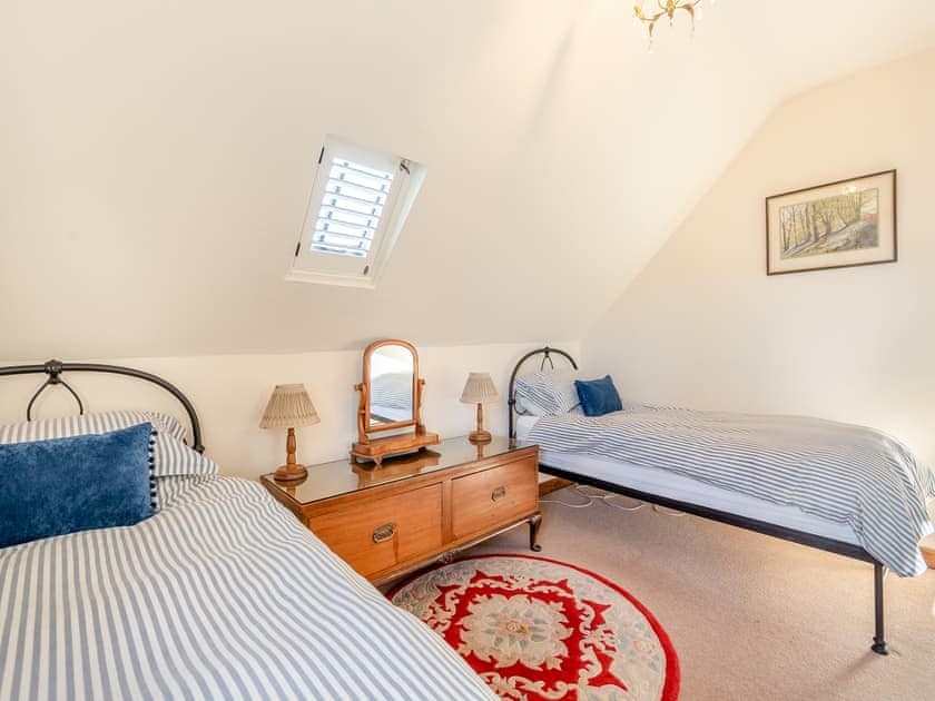 Twin bedroom | The Corn House - Morrells Wood Farm, Leighton, near Shrewsbury
