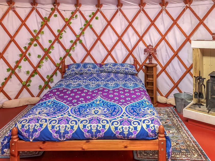 Double bedroom | Kingfisher - Kids Love Yurts, Newport