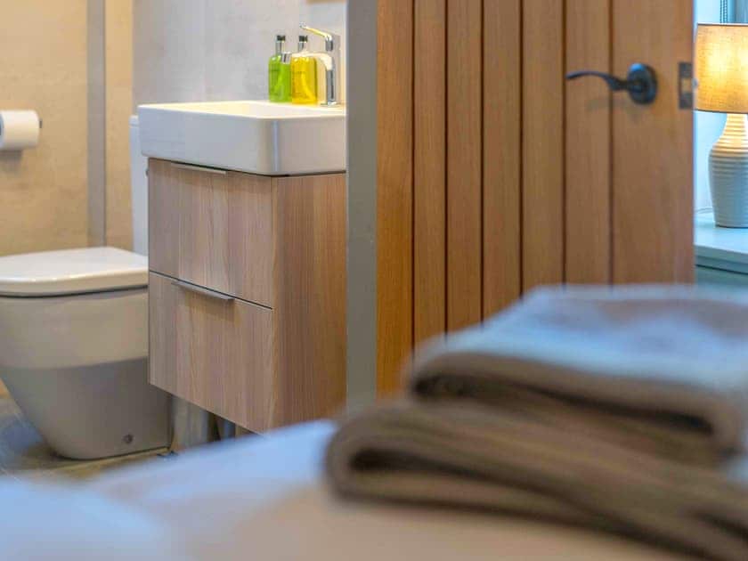 En-suite | The Barn at Gelli Newydd - Gelli Newydd Farm Cottages, Llanrwst