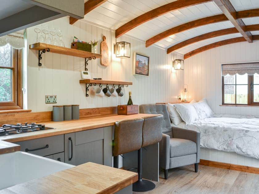 Open plan living space | Blue Bell - Martindale Shepherds Huts, Pocklington