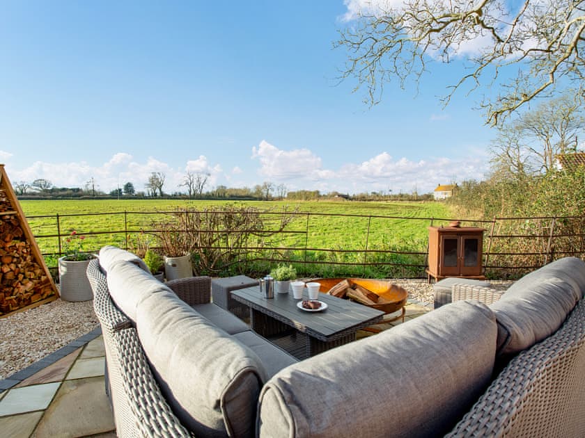 Outdoor area | Sunset View, Burtle, near Glastonbury