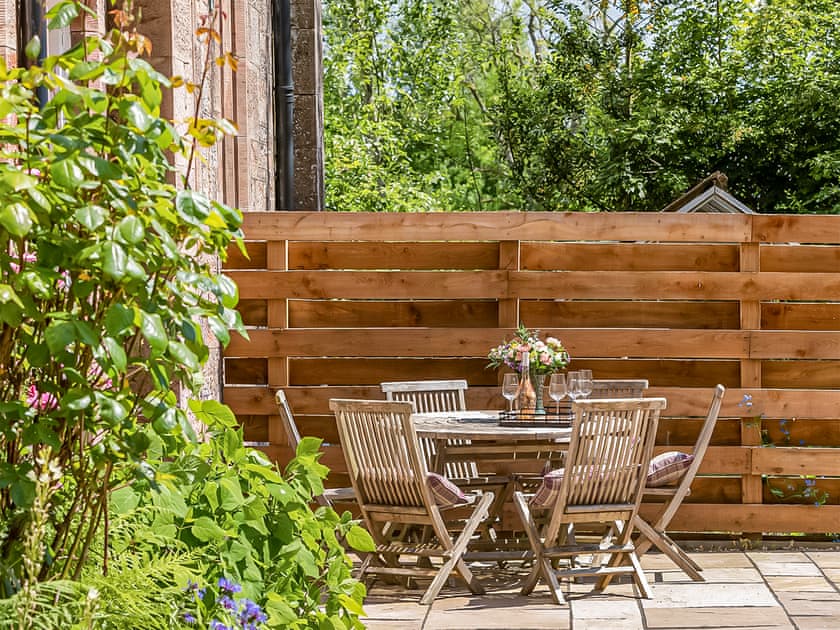 Sitting-out-area | Laundry Cottage - Drumlanrig Castle, Thornhill, near Dumfries