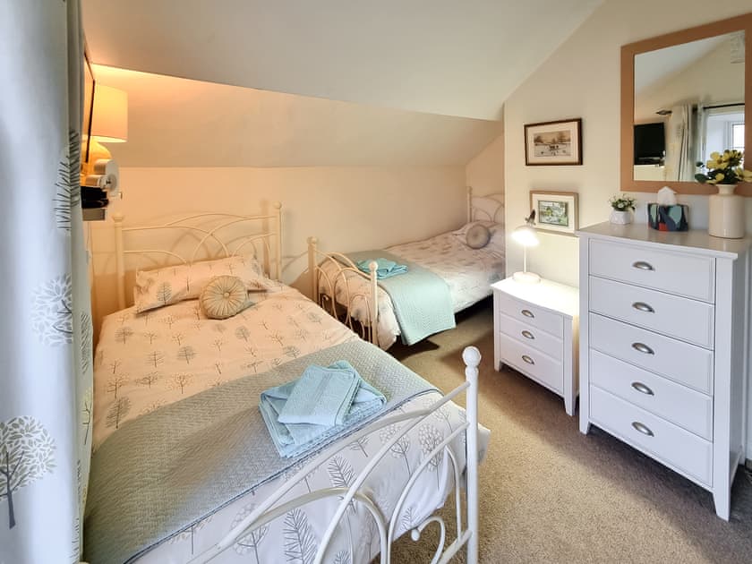 Twin bedroom | Town Hall Cottage, Redmire near Leyburn
