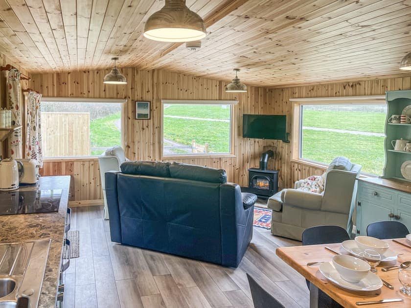 Open plan living space | Langston Farm Chalet, Okeford Fitzpaine, near Blandford Forum