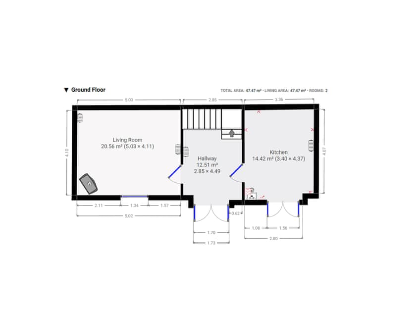 Floor plan | Coach House - Sleekstone Holiday Barns, Honeyborough