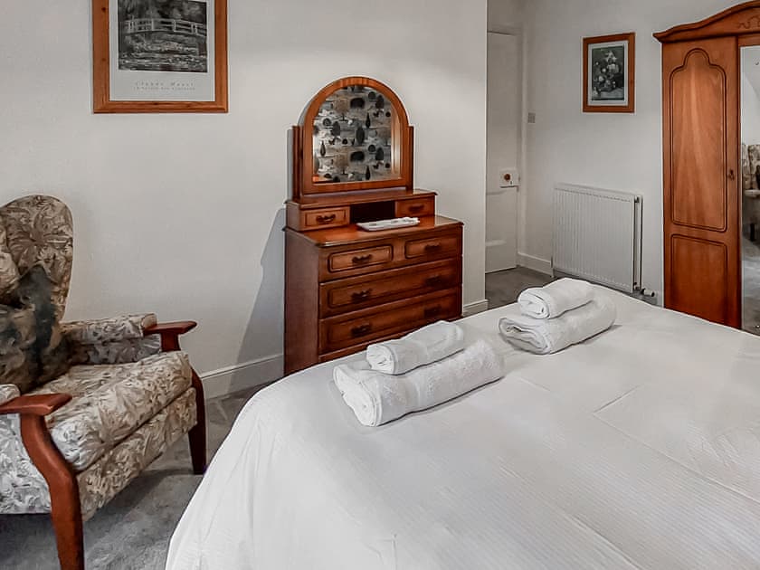 Double bedroom with lovely traditional furniture | Culquhasen, Newton Stewart, near Stranraer