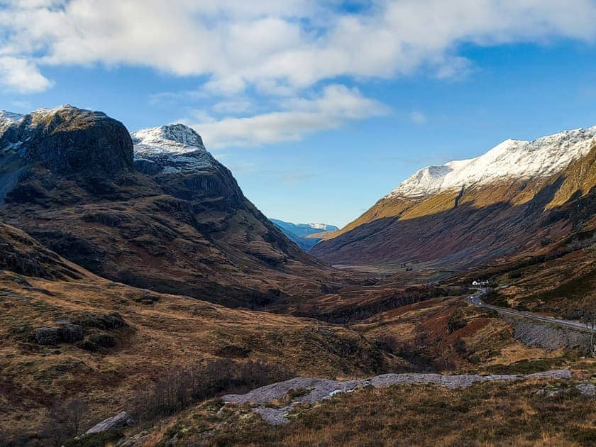 The 3 sisters Glencoe. 15 minutes drive away | Roe Deer Cottage, North Ballachulish, near Glencoe