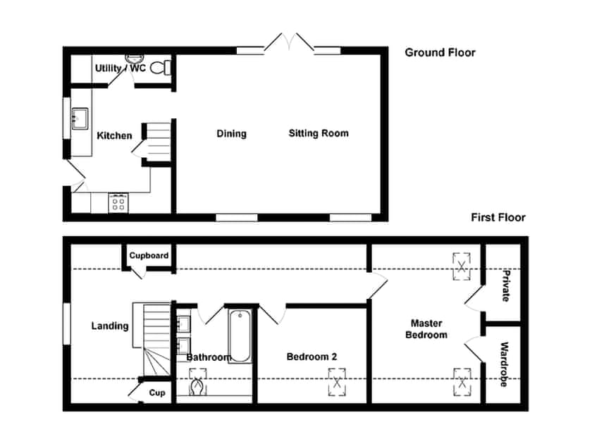 Floor plan | Yew Tree Barn, Higham