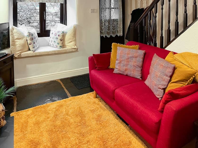 Characterful living room with wood burner | Hidden Cottage, Lowick, near Coniston