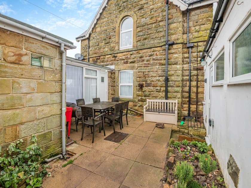 Sitting-out-area | Toll Bar Cottage, Sandsend, near Whitby