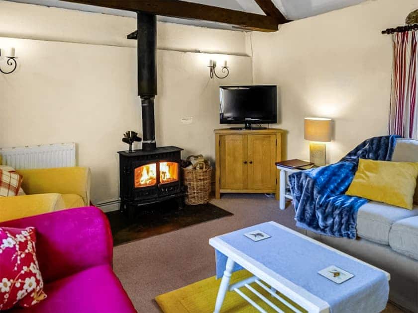 Cosy wood burning fire | The Shippon - Mennabroom Farm Cottages, Warleggan, near Bodmin