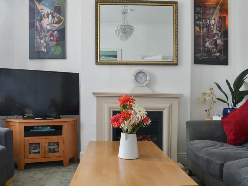 Sitting room with electric fire and Smart TV | Avondale, Clacton on Sea