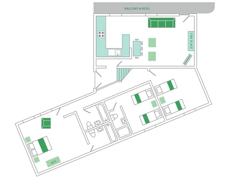 Floor plan | 1 Salle Cottage - Tuckenhay Mill, Bow Creek, between Dartmouth and Totnes