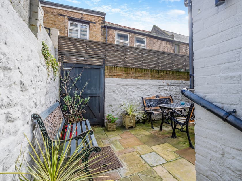 Terrace | Ethelbert Apartment, Westgate On Sea