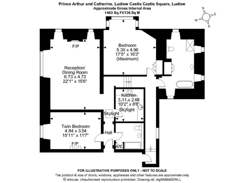 Floor plan | Prince Arthur & Catherine - Ludlow Castle, Ludlow