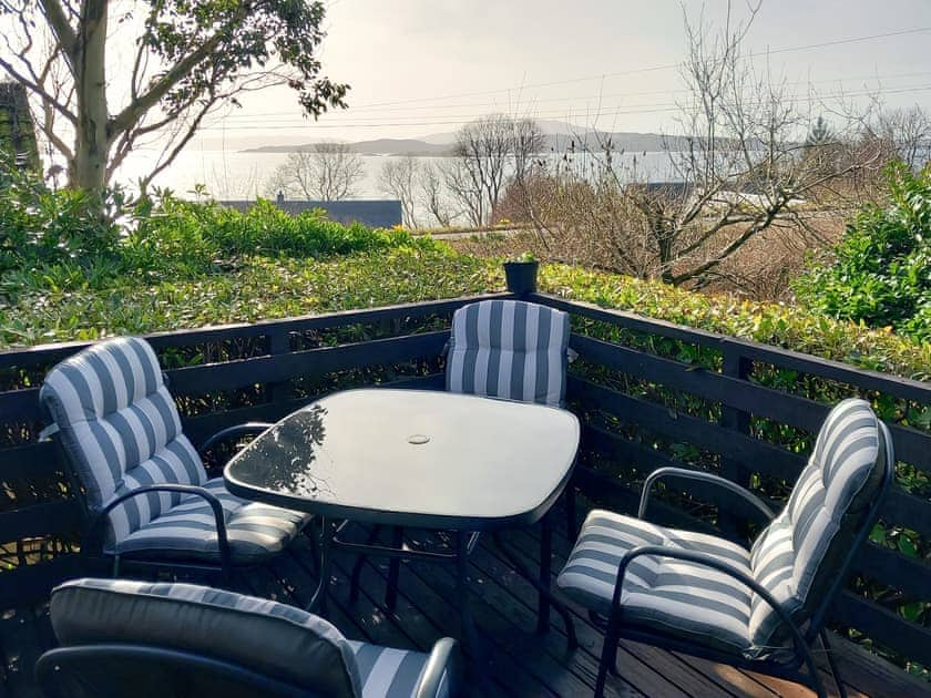 Decked veranda overlooking Asknish Bay | Seileachan, Arduaine, by Oban