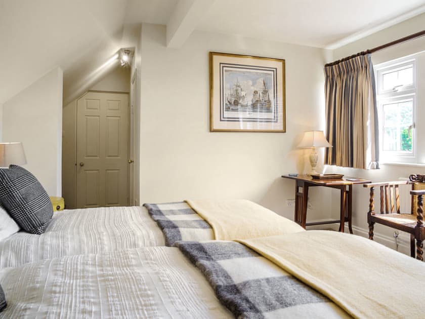 Twin bedroom | Glanusk Lodge - Glanusk Estate, Crickhowell