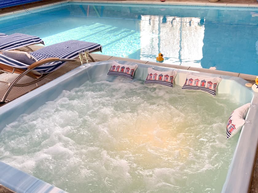 Swimming pool area can be booked at small extra cost | Harlequin House, Holmfirth