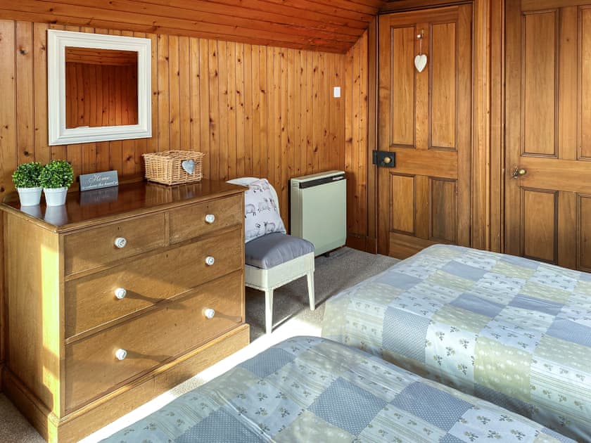 Lovely wood-clad twin-bedded room | Kirnan Cottage, Kilmichael Glassary, near Lochgilphead