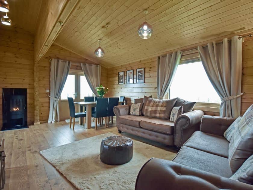 Living room | Stag Lodge - Stag and Coo Holidays, Falkirk