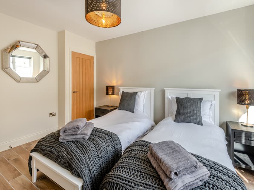 Twin bedroom | Station Street Apartment, Cockermouth