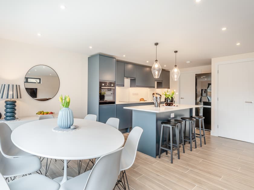 Kitchen and Island | HollyhocksHollyhock House, Holt