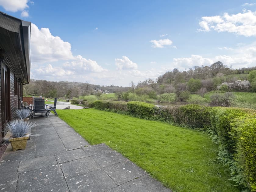 Outdoor area | Pine Lodge - Shropshire Getaways, Bridgnorth and Ironbridge