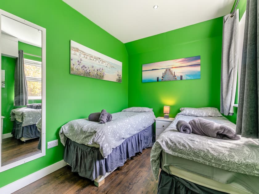 Twin bedroom can be double on request | By The Beach, Downderry and Seaton, near Looe