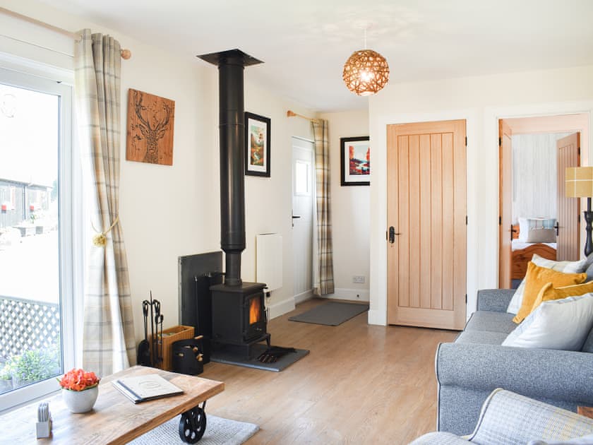 Wood burning stove  | Lyon Lodge, Aberfeldy