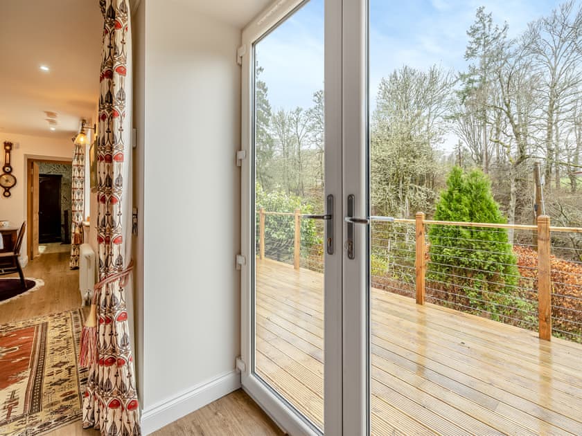 Terrace | Mill Hill Cottage - Mill Hill and Barjols Holidays, Lamington, near Biggar