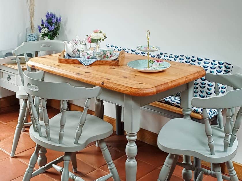 Inviting dining area | Meadow Barn, East Burton, near Wool