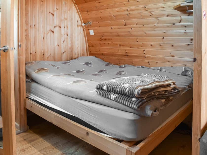 Comfortable double bed | Black Coombe - Moorside Glamping Pods, Corney, near Millom