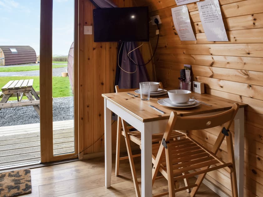 Convenient open-plan living space | Withy Bottom - Moorside Glamping Pods, Corney, near Millom