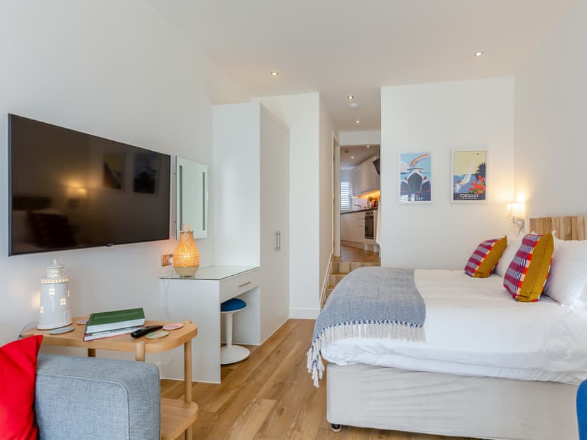 Bedroom area | Belgrave Sands Apartment, Torquay Seafront