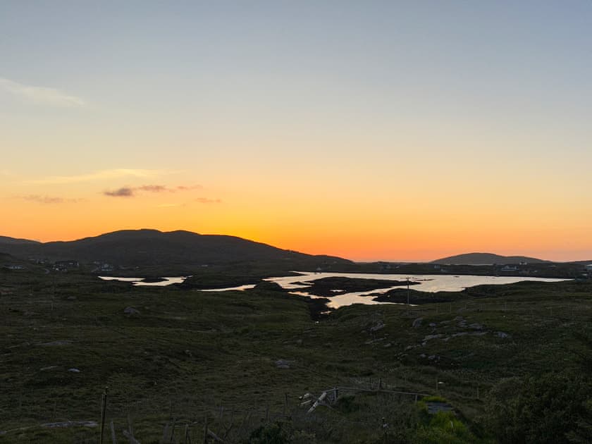 Sunset from the living room | Grianan, Isle of Barra