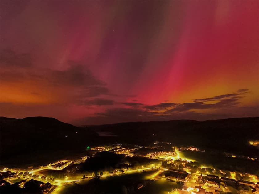 Northern Lights over Drumnadrochit/Lewiston. May 2024 | Riverside Cottage, Drumnadrochit, near Loch Ness