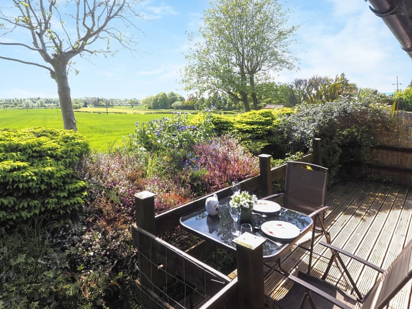 Admire the scenery from the terrace | Ash Lodge, Nawton, near Helmsley