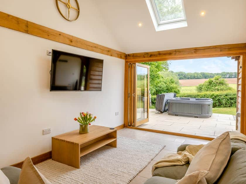 Open plan living space | Loxford Lodge - Loxley Park Lodges, Uttoxeter