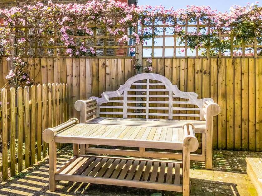 Sitting-out-area | Woodbrook Cottage, Bothenhampton, near Bridport