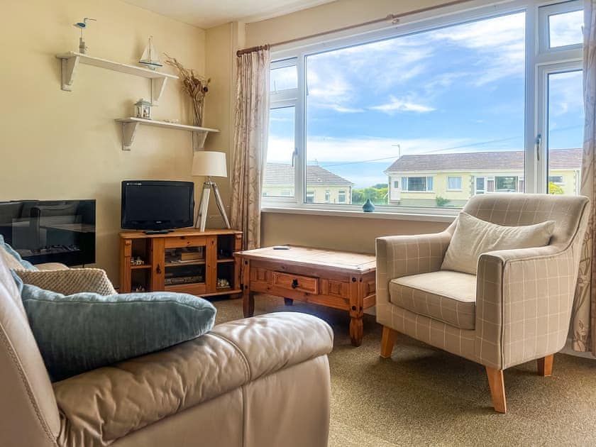 Living area | Westernside Farm Chalet, Horton, near Swansea