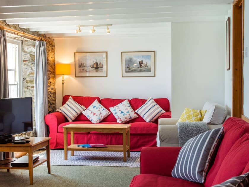 Living area | Corner Cottage - Portmellon Fishermans Cottages, Portmellon