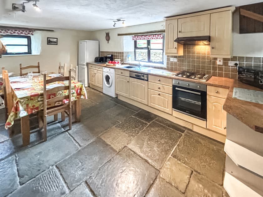 Large kitchen and dining room | Higher Checkridge Farm- Cider House - Higher Checkridge Farm, Hawkchurch, near Lyme Regis