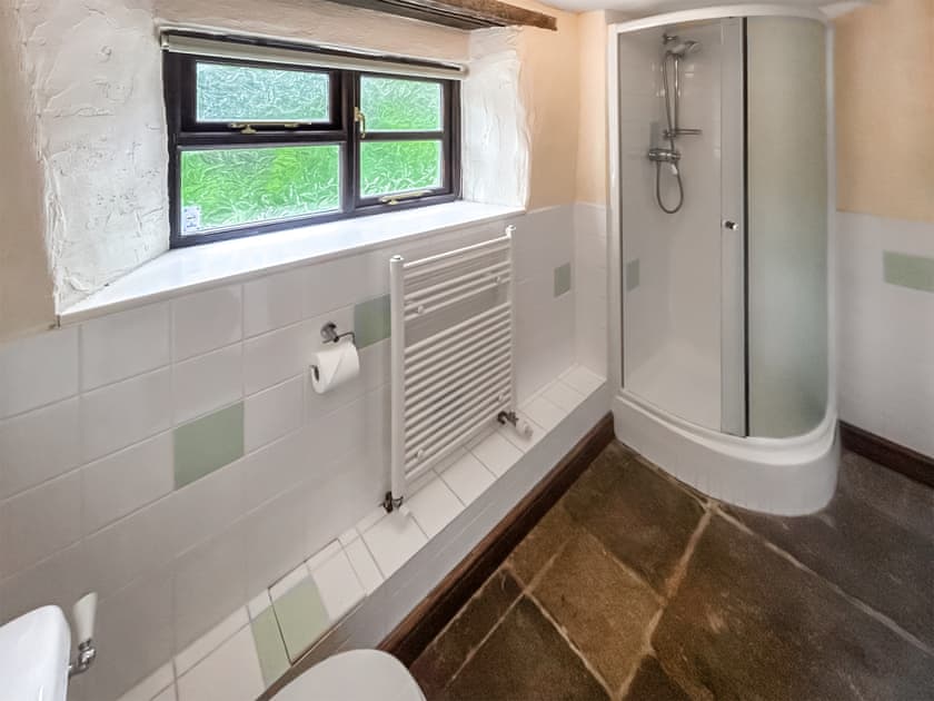 Ground floor family shower room  | Higher Checkridge Farm- Cider House - Higher Checkridge Farm, Hawkchurch, near Lyme Regis
