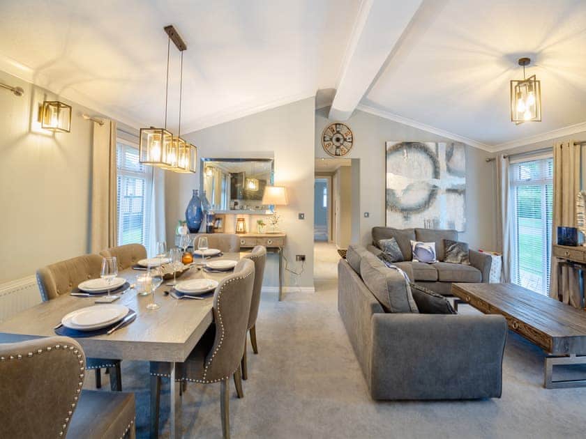Open plan living space | Lodge Twenty Six, Pwllheli