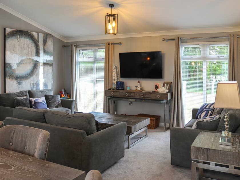 Living area | Lodge Twenty Six, Pwllheli