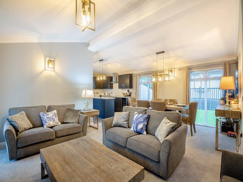 Open plan living space | Lodge Twenty Six, Pwllheli
