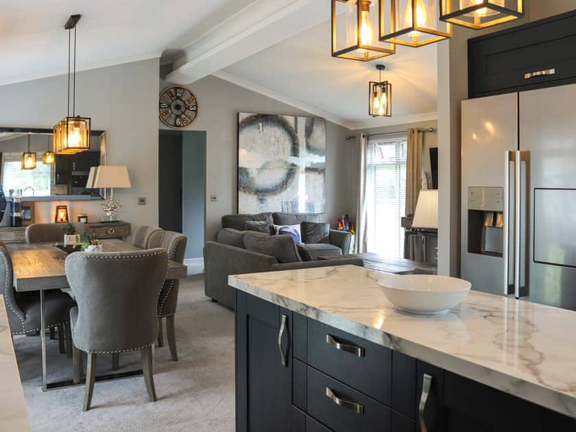 Open plan living space | Lodge Twenty Six, Pwllheli