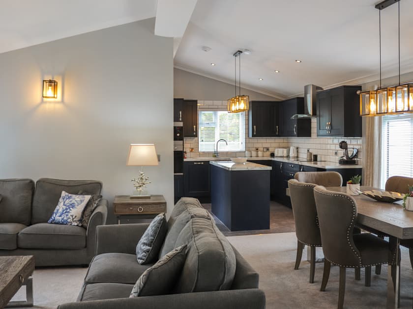 Open plan living space | Lodge Twenty Six, Pwllheli