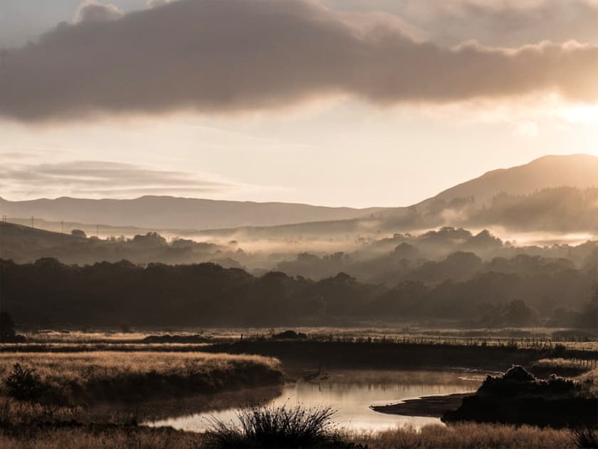 Early morning sun 500m away over the Ruel’s estuary at the head of the loch | Tigh-na-Creige, Colintraive